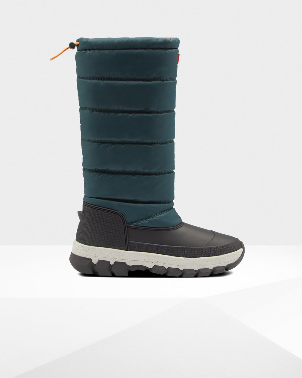 Hunter Original Insulated Tall For Women - Snow Boots Green/Grey | India ICTYD0264
